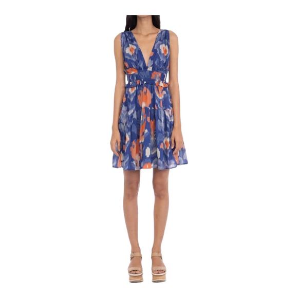 Banjanan dress Victoria Ikat Print sleeveless blue Large L - Picture 1 of 10